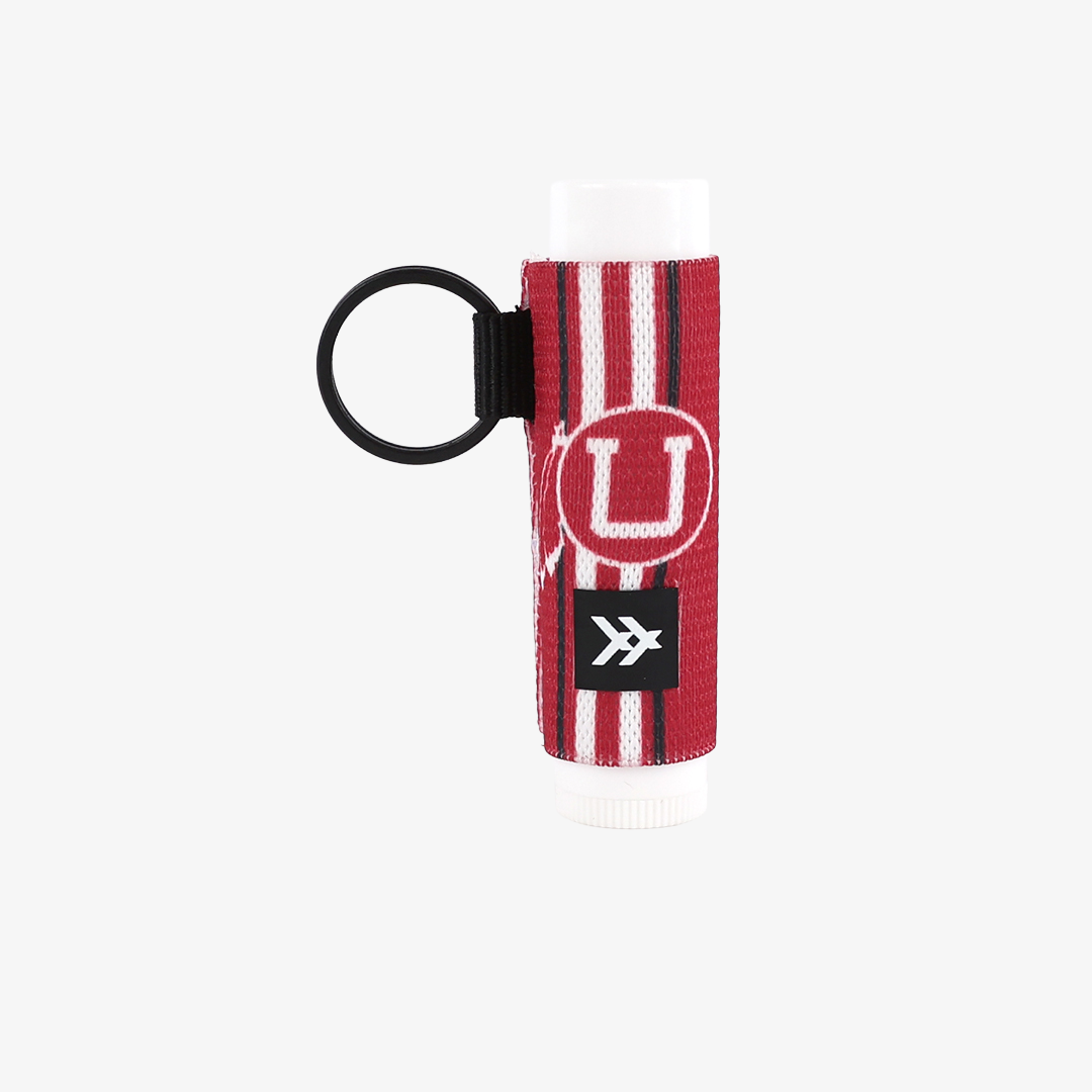 UofU Feather Red - Chapstick Holder Keychain