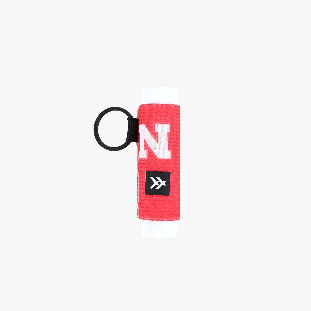 Nebraska N - Chapstick Holder Keychain