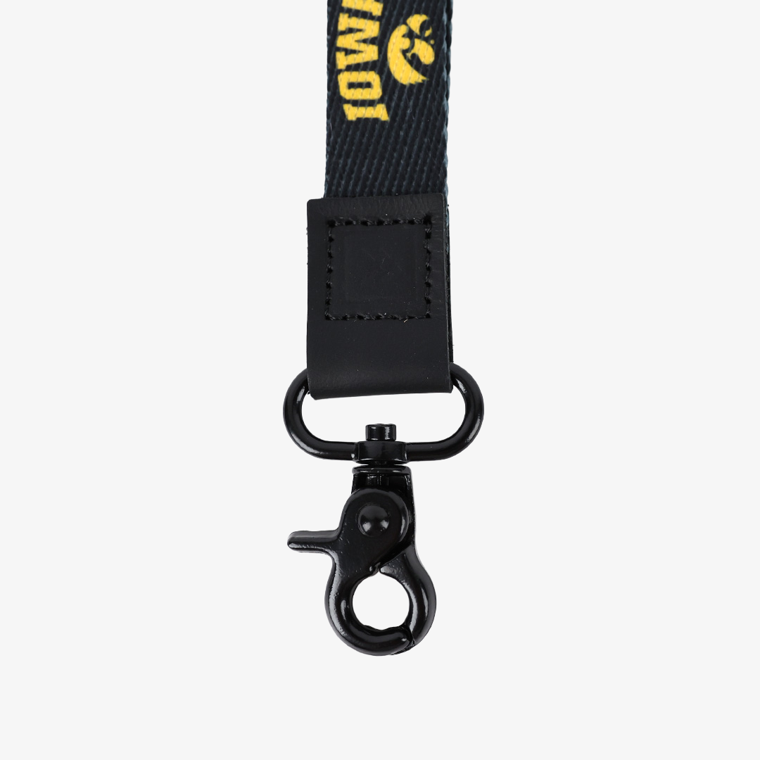 University of Iowa Black - Wristlet Keychain