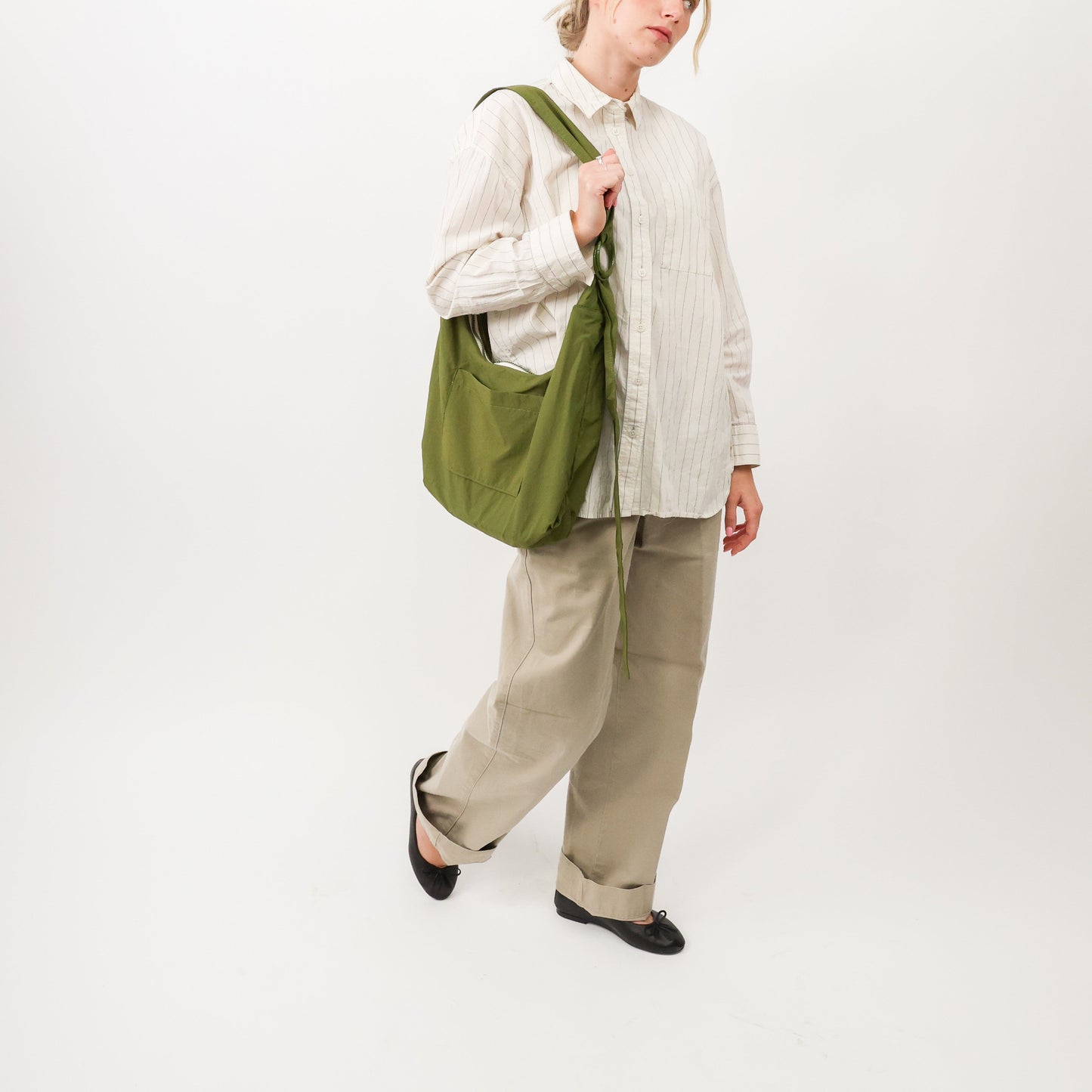 Small Slouchy Shoulder Bag - Olive - Thread®