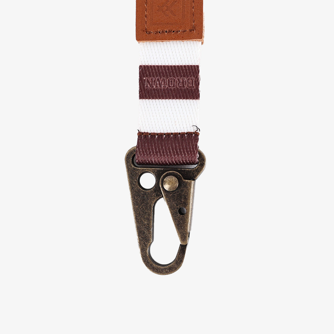 Brown Stripes - Keychain Clip