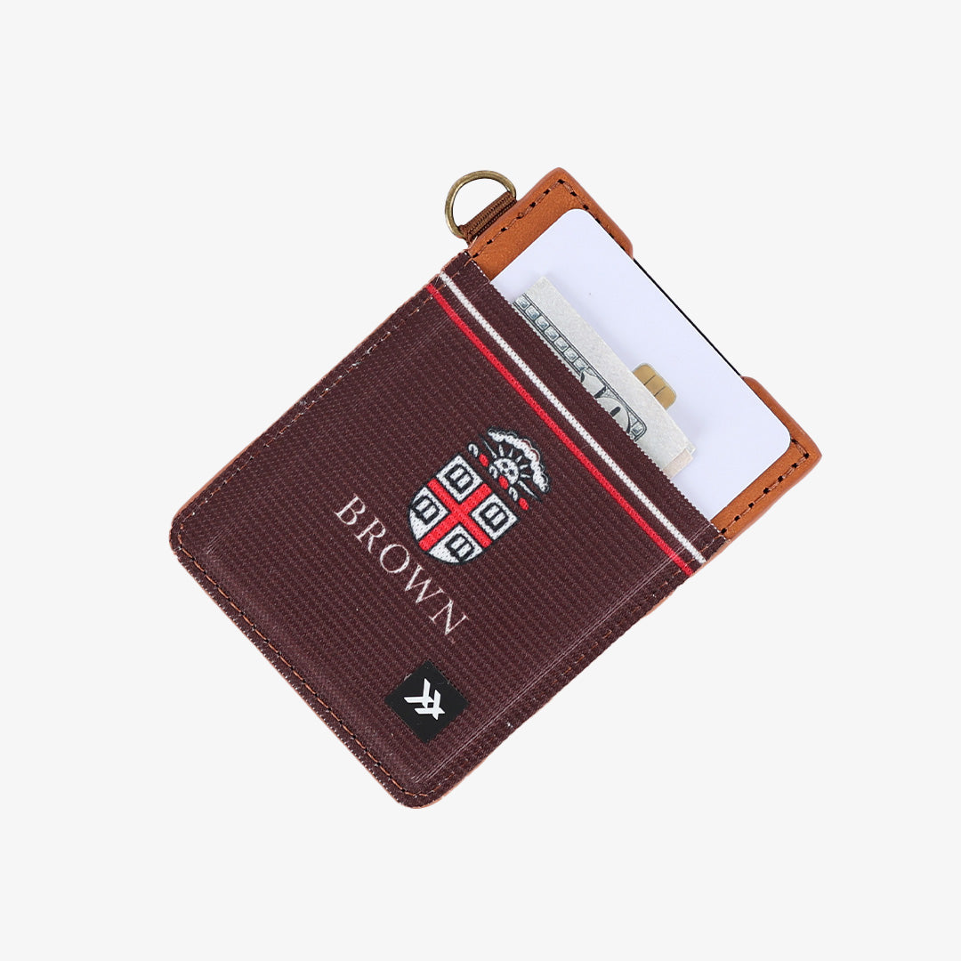 Brown Crest - Vertical Leather Wallet