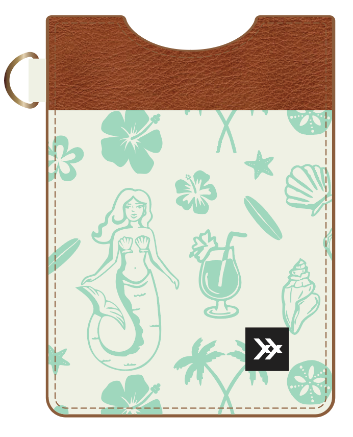 Saltwater Mint Vertical Leather Wallet