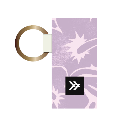 Coral Crush Lavender Chapstick Holder Keychain