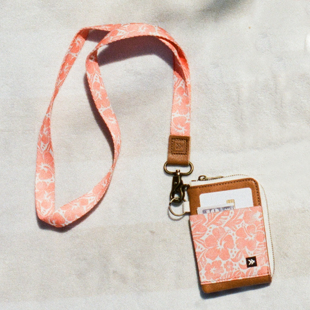 Leather Zip Wallet - Coral Crush - Thread®