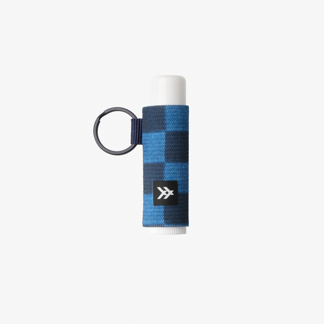 Chapstick Holder Keychain - Denim Check - Thread®