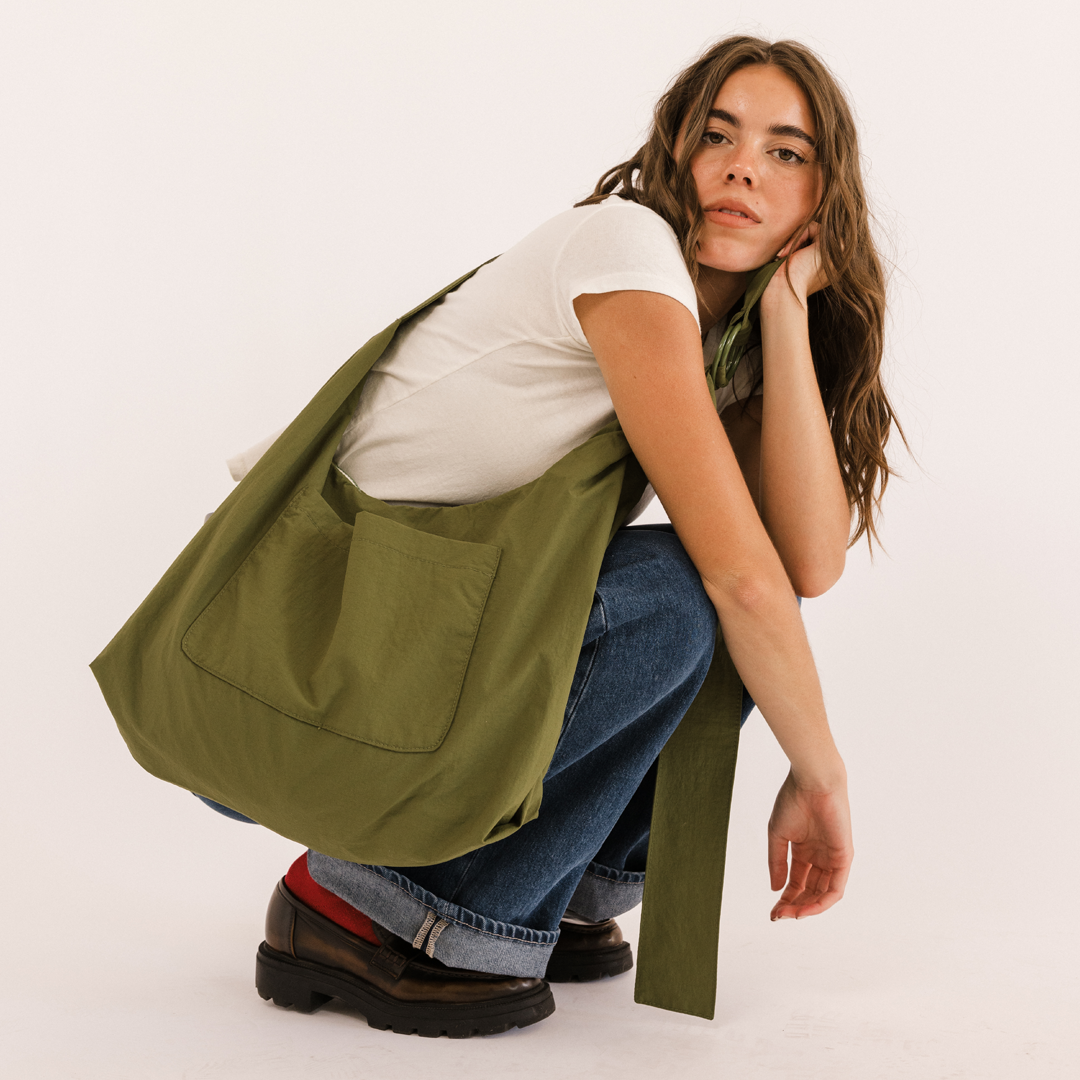 Large Slouchy Shoulder Bag - Olive - Thread®