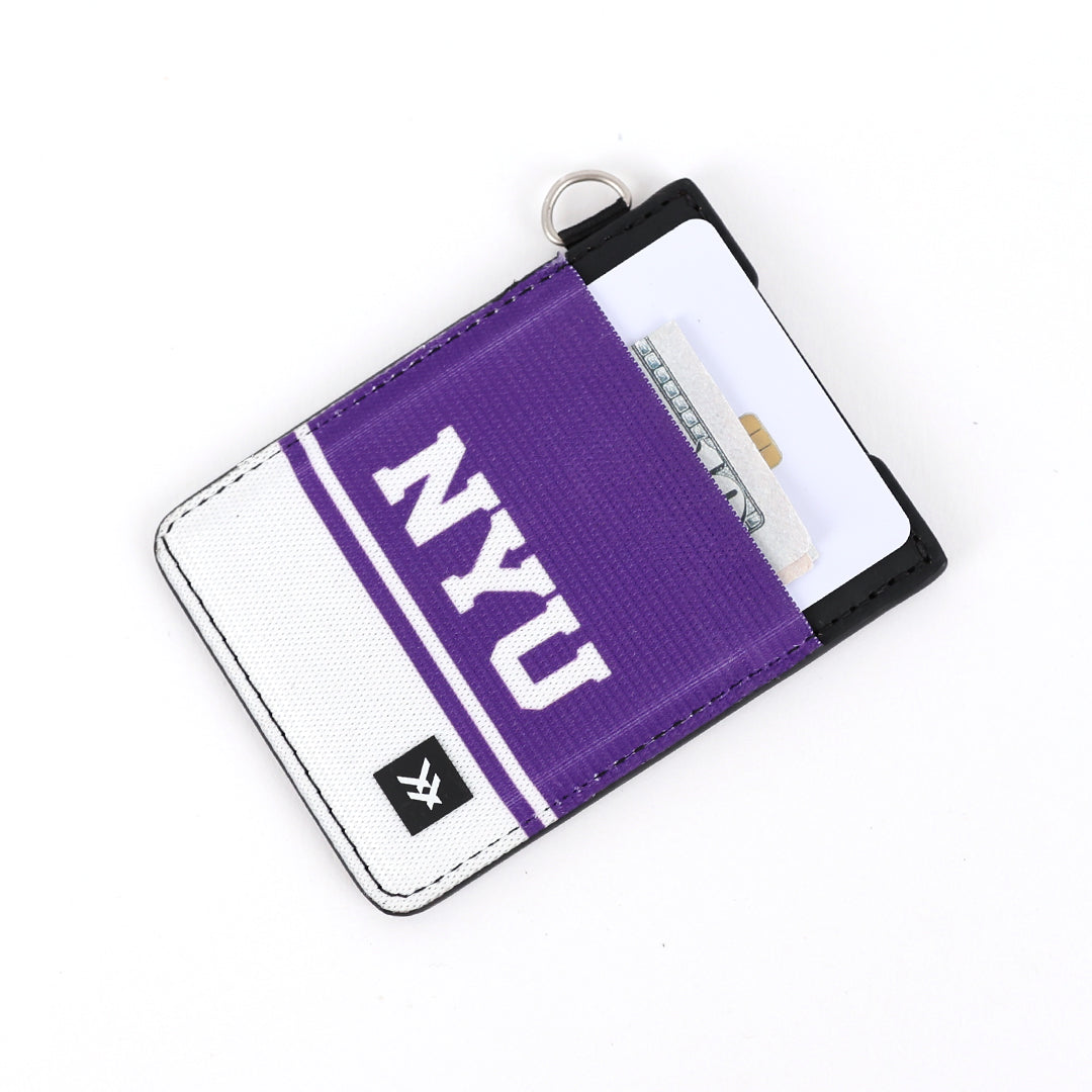 Vertical Leather Wallet - NYU Purple - Thread®