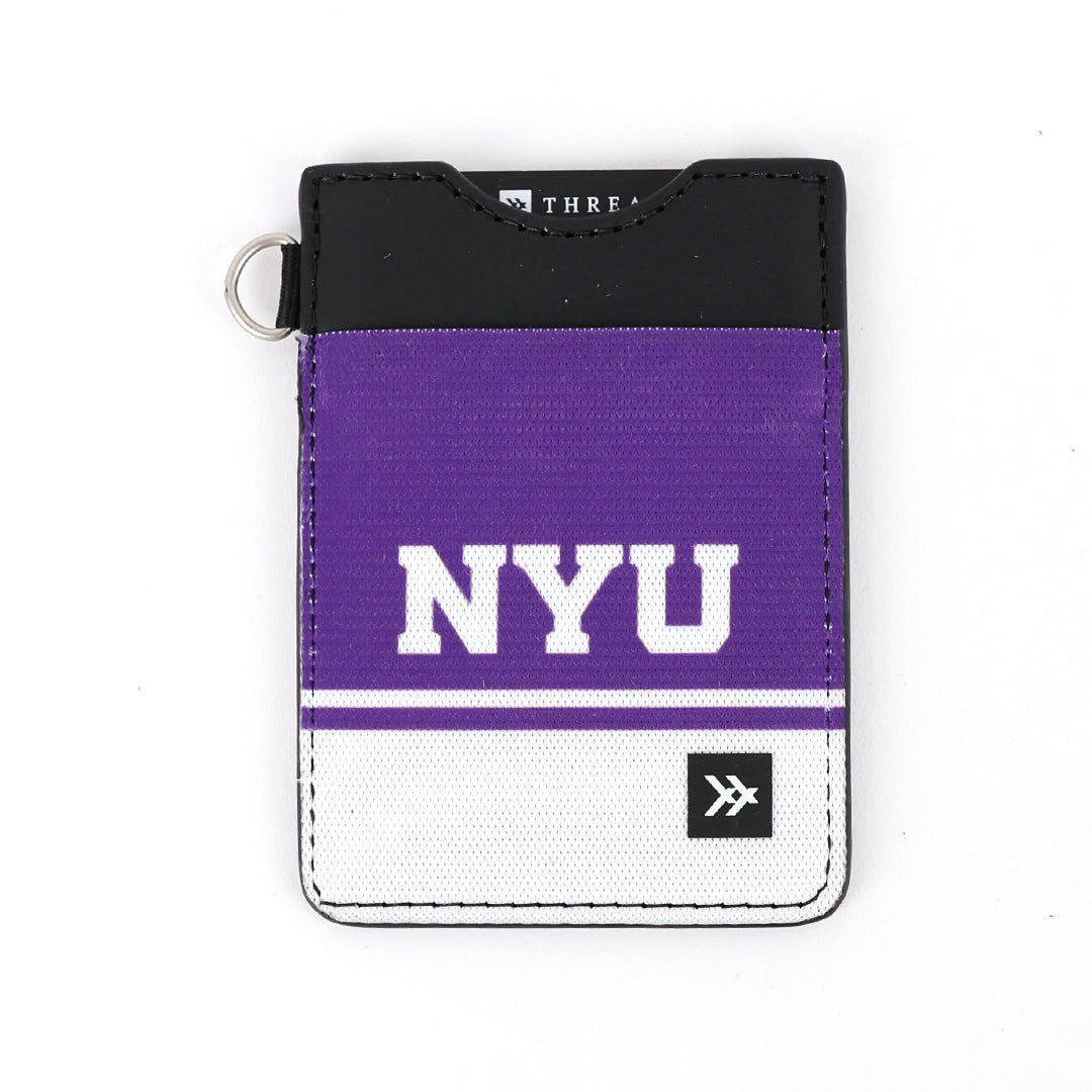 Vertical Leather Wallet - NYU Purple - Thread®