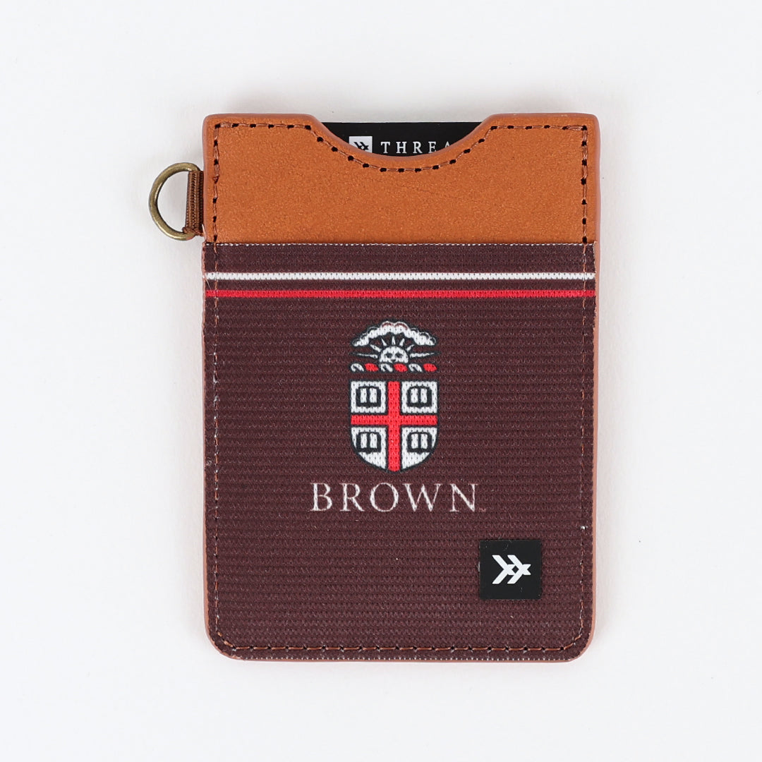 Vertical Leather Wallet - Brown Crest - Thread®