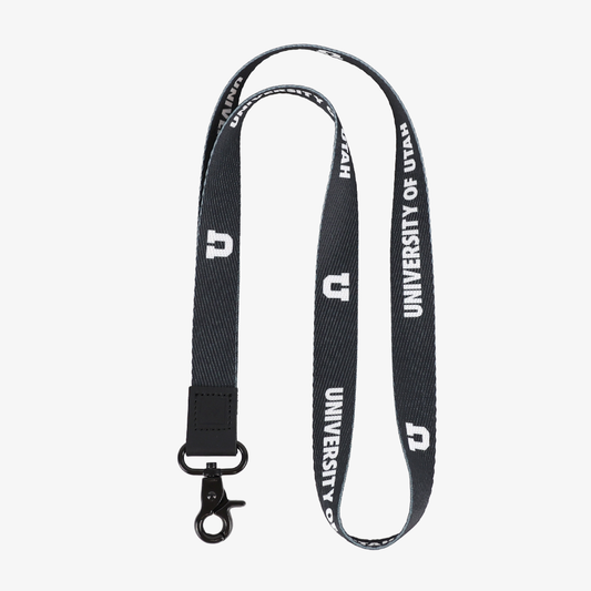 UofU Black - Neck Lanyard