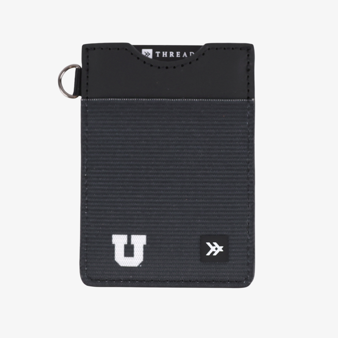 UofU Black - Vertical Leather Wallet