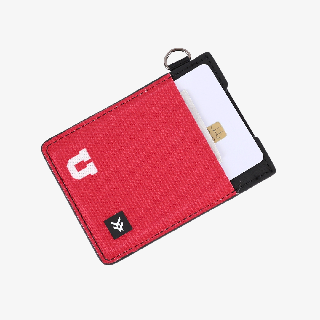 UofU Red - Vertical Leather Wallet