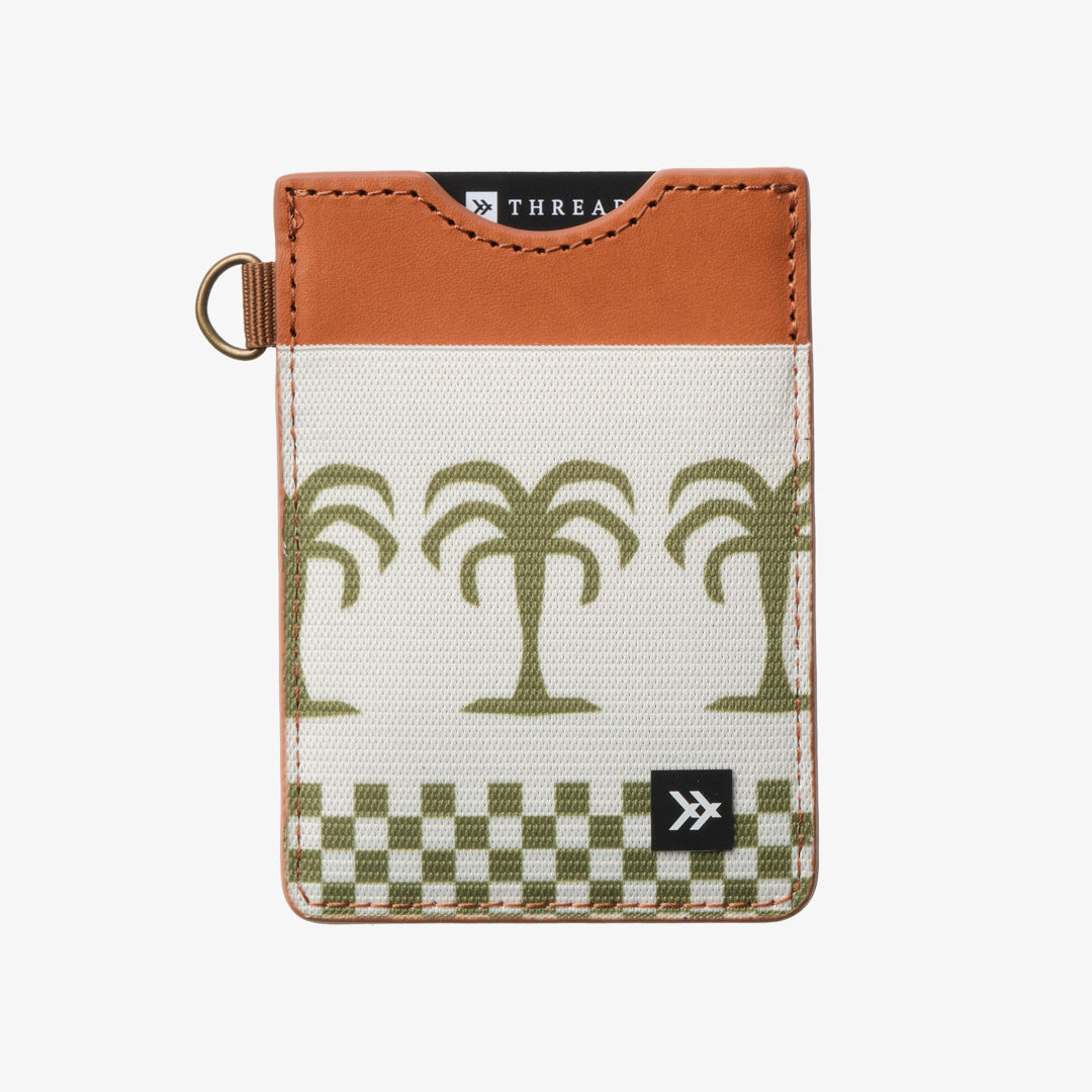 Vertical Leather Wallet - Palm Tree - Thread®