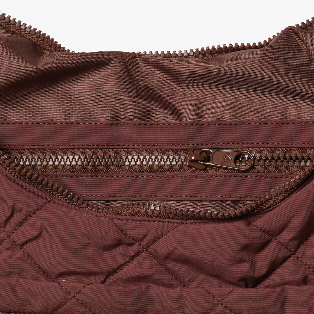 Large Slouchy Shoulder Bag - Chocolate Quilted - Thread®