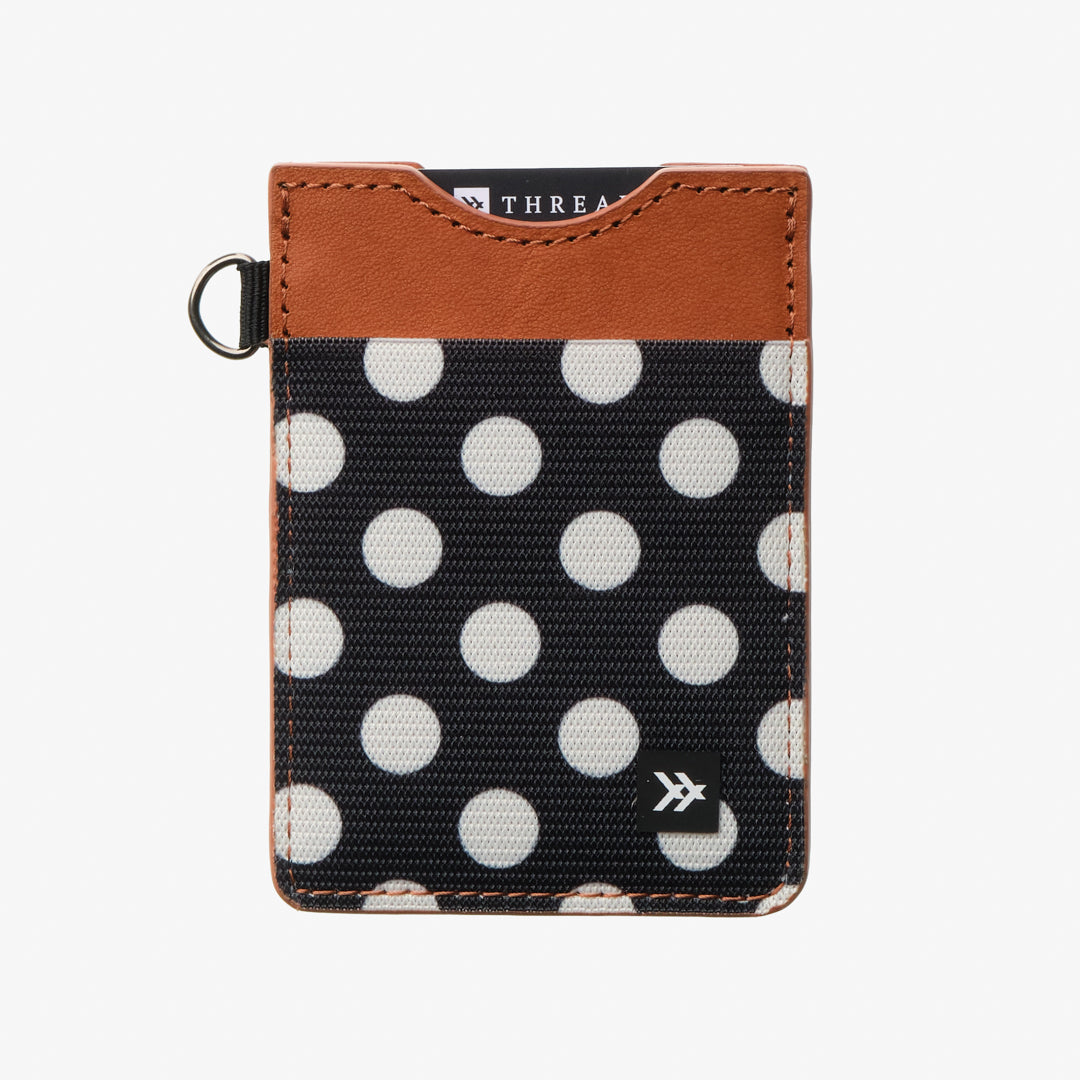 Vertical Leather Wallet - Polka Dot - Thread®