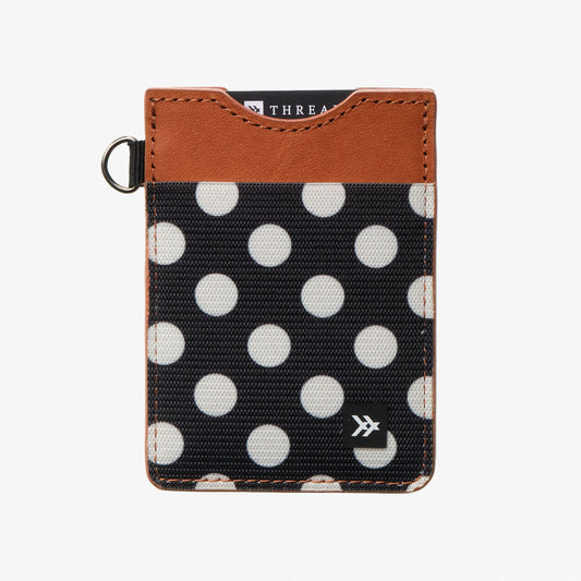 Vertical Leather Wallet - Polka Dot - Thread®