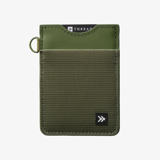 Vertical Leather Wallet - Olive - Thread®