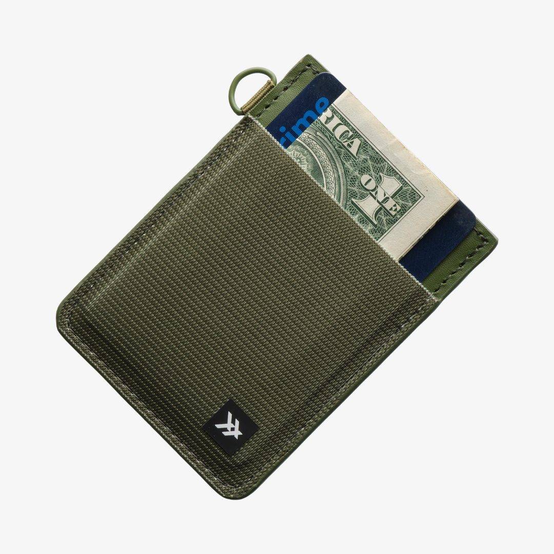 Vertical Leather Wallet - Olive - Thread®