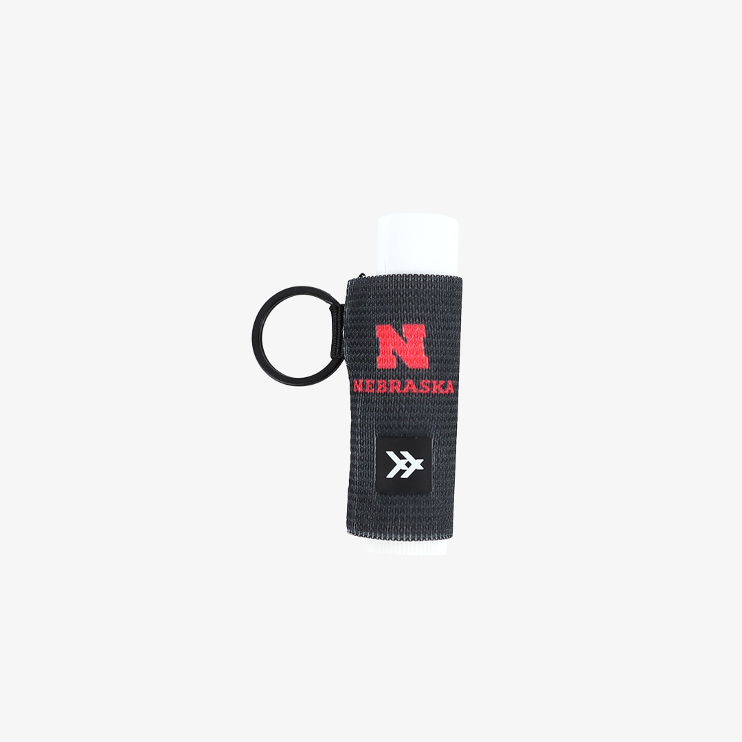 Nebraska Black - Chapstick Holder Keychain