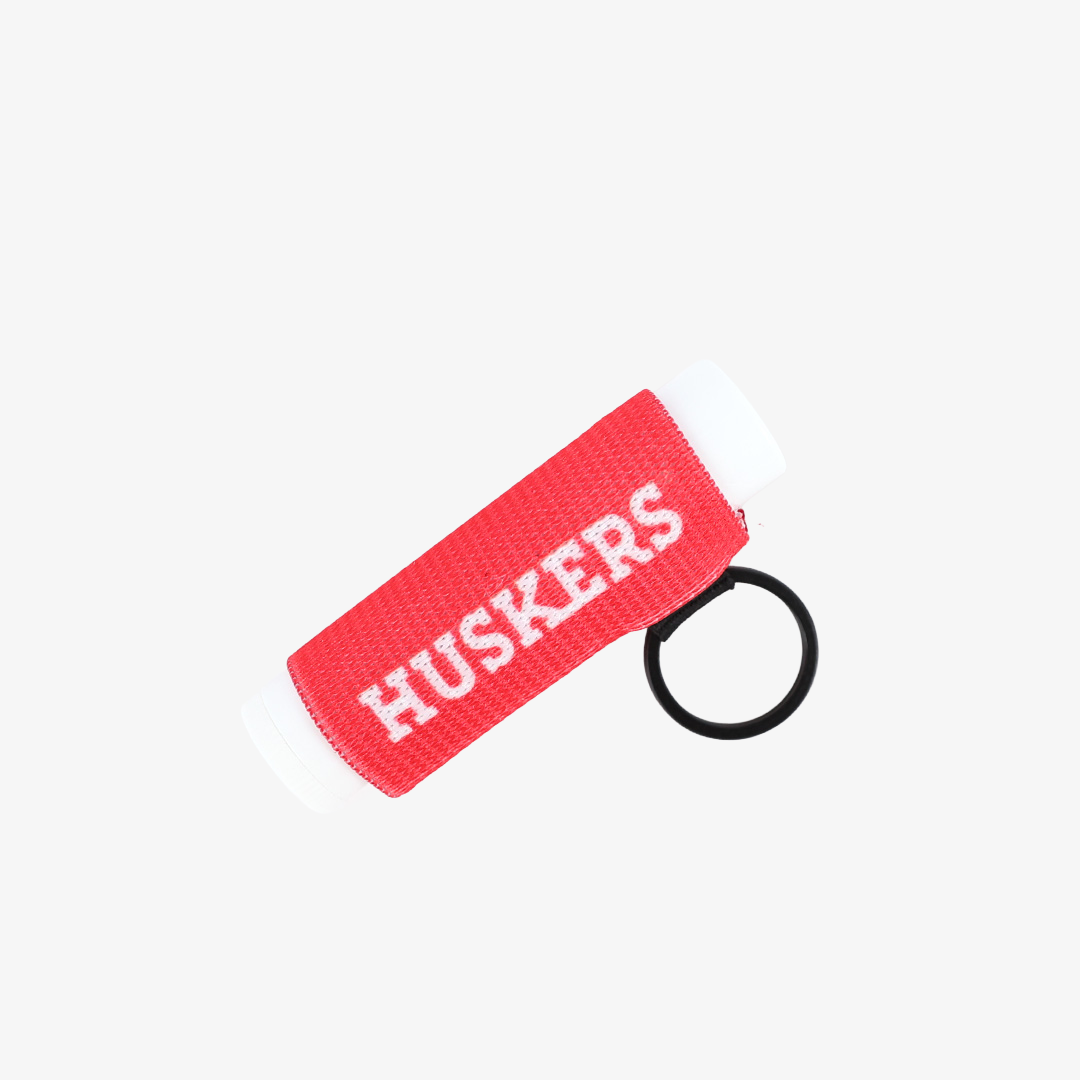 Nebraska N - Chapstick Holder Keychain