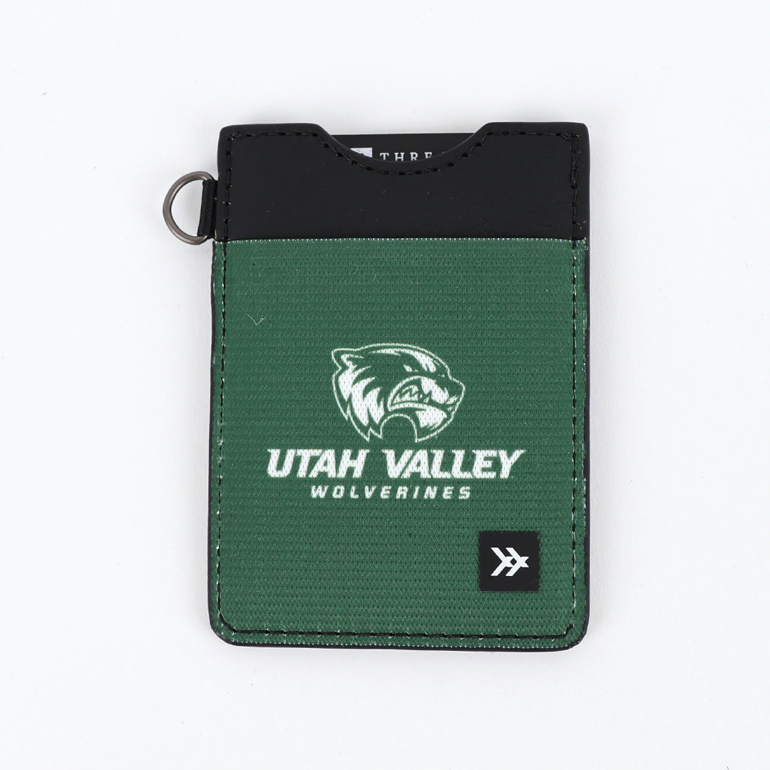 Vertical Leather Wallet - UVU Green - Thread®