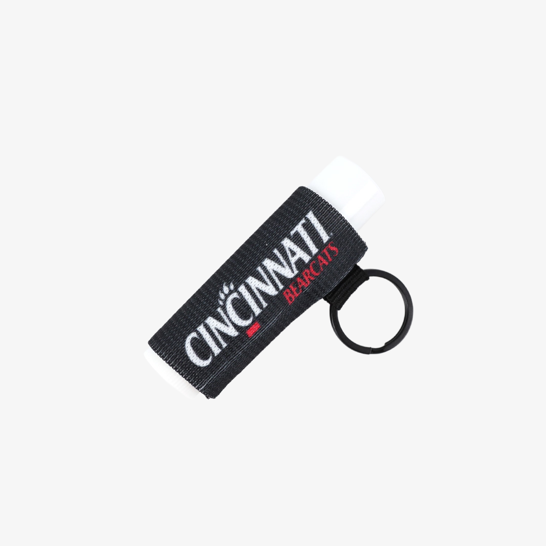 Cincinnati Black Stripes - Chapstick Holder Keychain