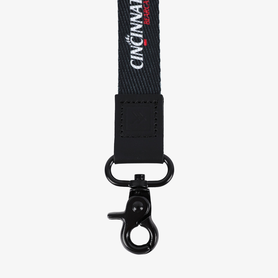 Cincinnati Black Stripes - Wristlet Keychain