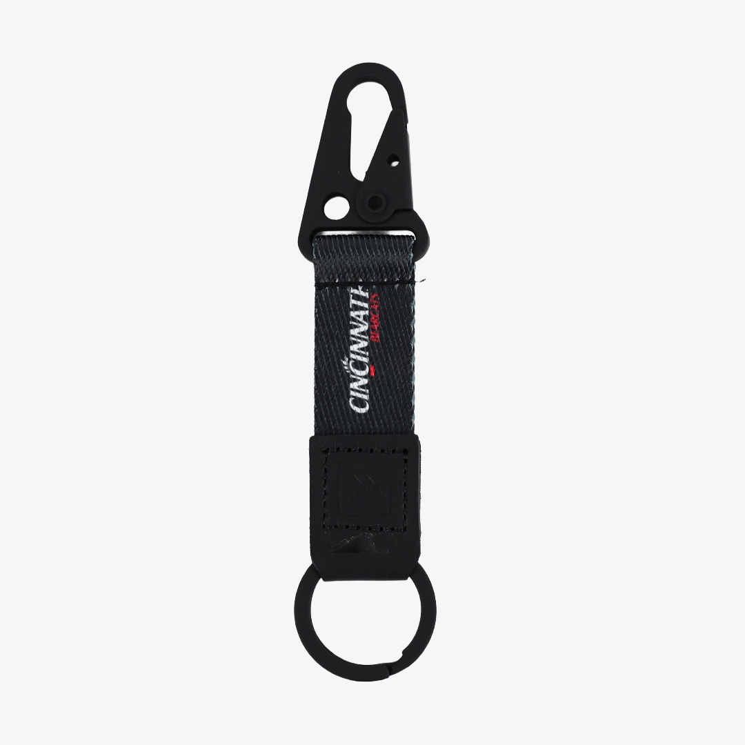 Cincinnati Black Stripes - Keychain Clip
