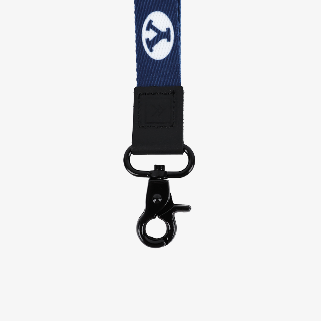 BYU Checker - Wristlet Keychain