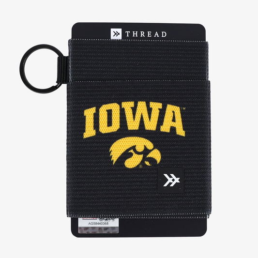 University of Iowa Black - Elastic Wallet