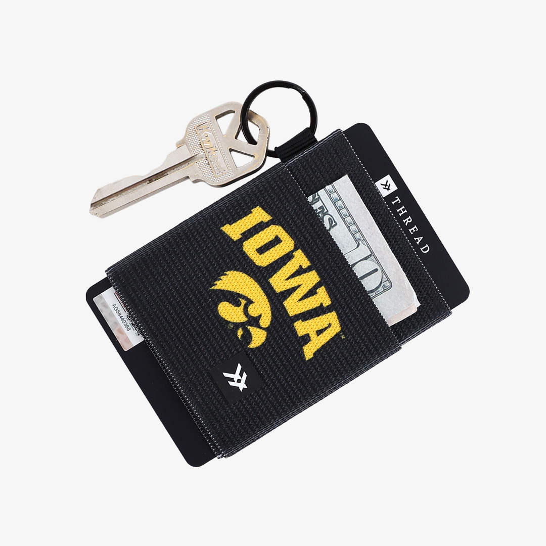 University of Iowa Black - Elastic Wallet