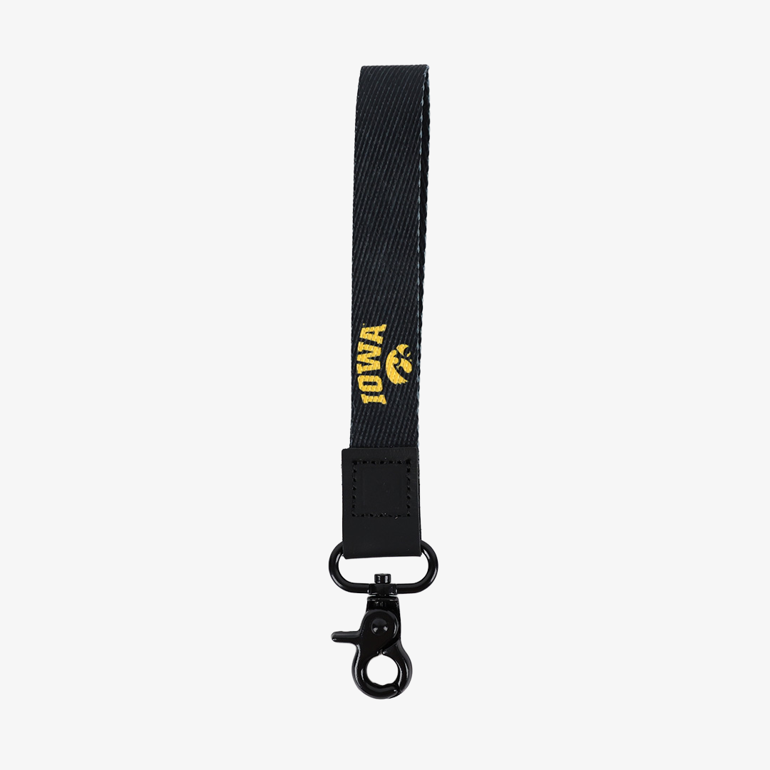 University of Iowa Black - Wristlet Keychain