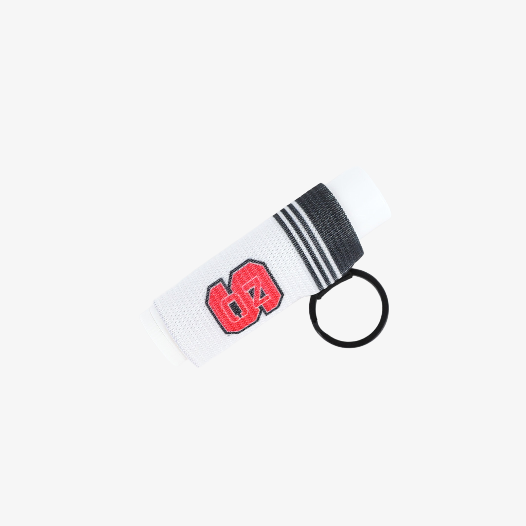 NC White Stripe - Chapstick Holder Keychain