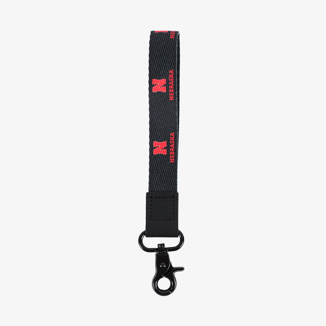 Nebraska Black - Wristlet Keychain