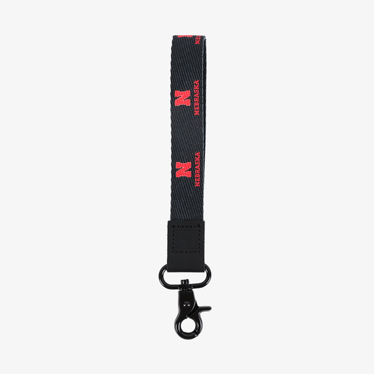 Nebraska Black - Wristlet Keychain