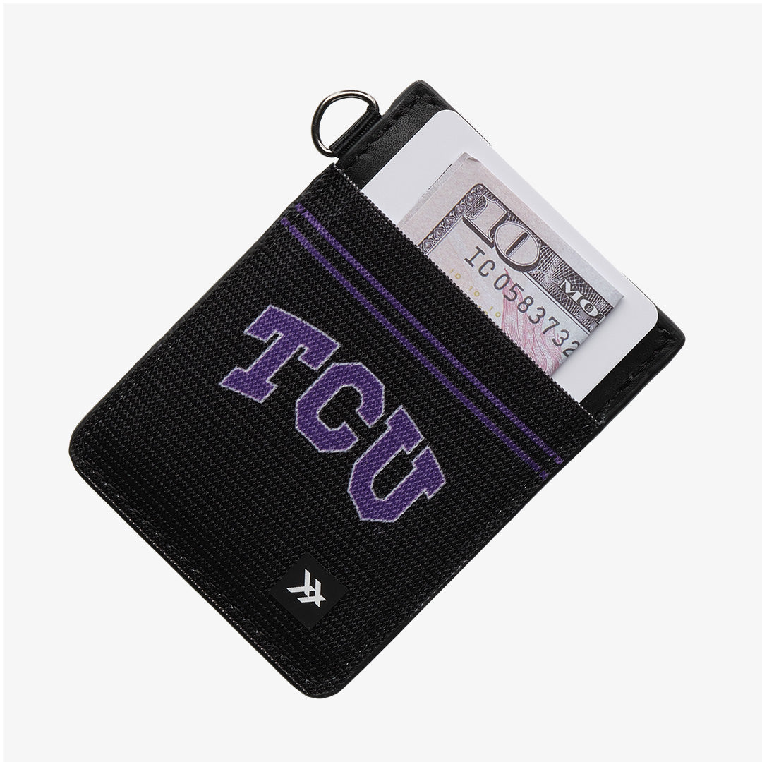 Vertical Leather Wallet - TCU Black - Thread®