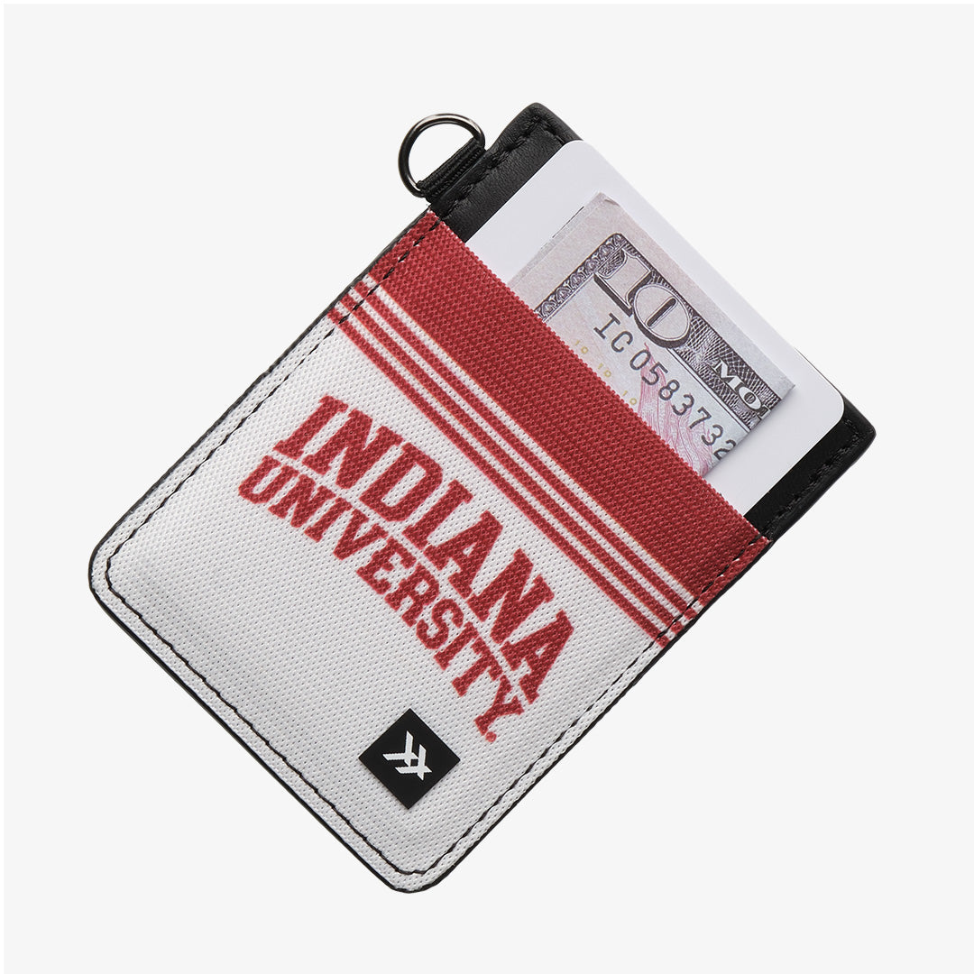 Vertical Leather Wallet - Indiana University White - Thread®