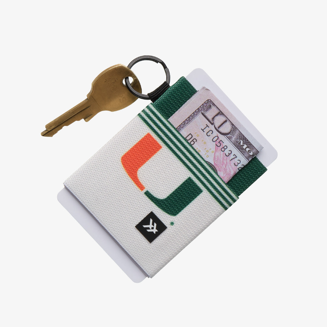 Elastic Wallet - University of Miami White - Thread®