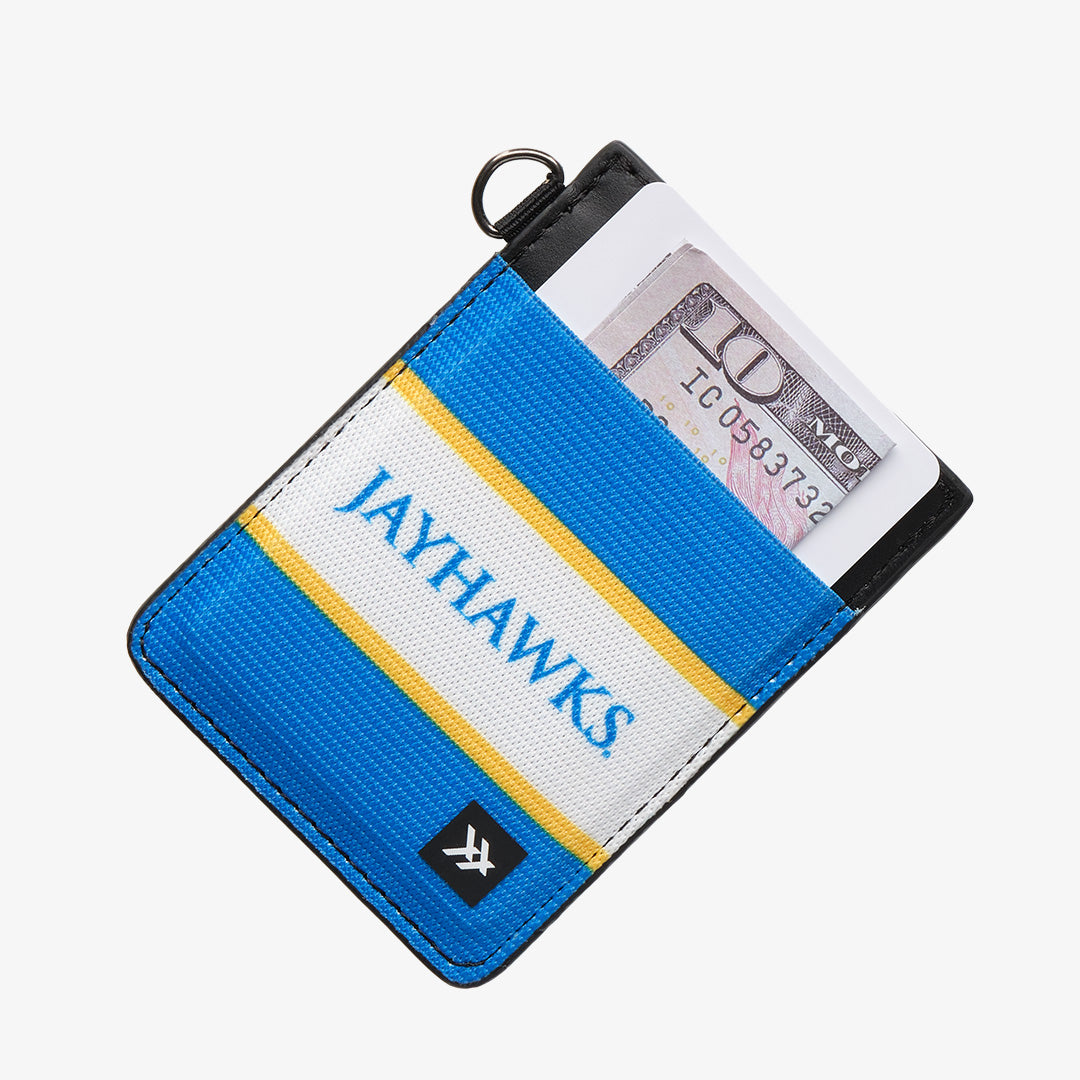 Vertical Leather Wallet - Kansas Jayhawks - Thread®