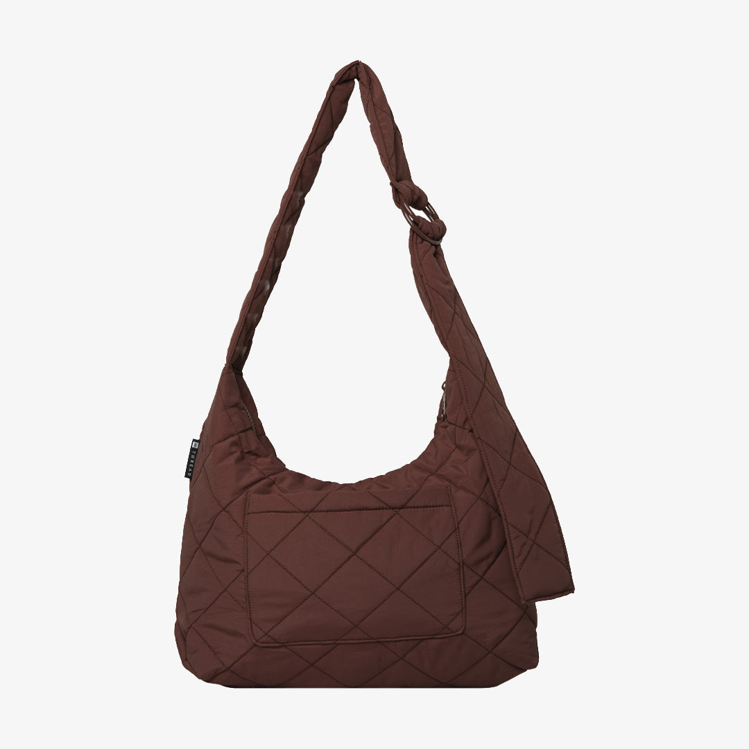Large Slouchy Shoulder Bag - Chocolate Quilted - Thread®