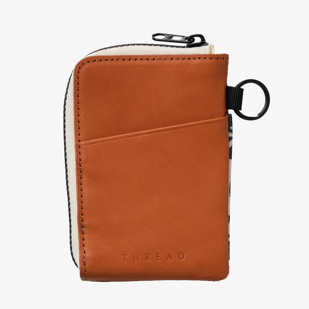 Leather Zip Wallet - Sand Dollar Black - Thread®