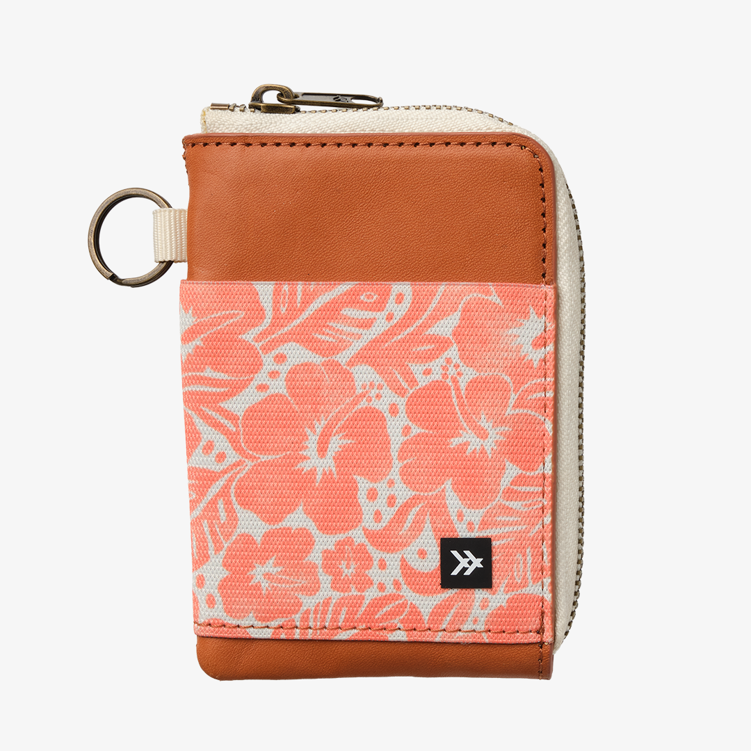 Leather Zip Wallet - Coral Crush - Thread®