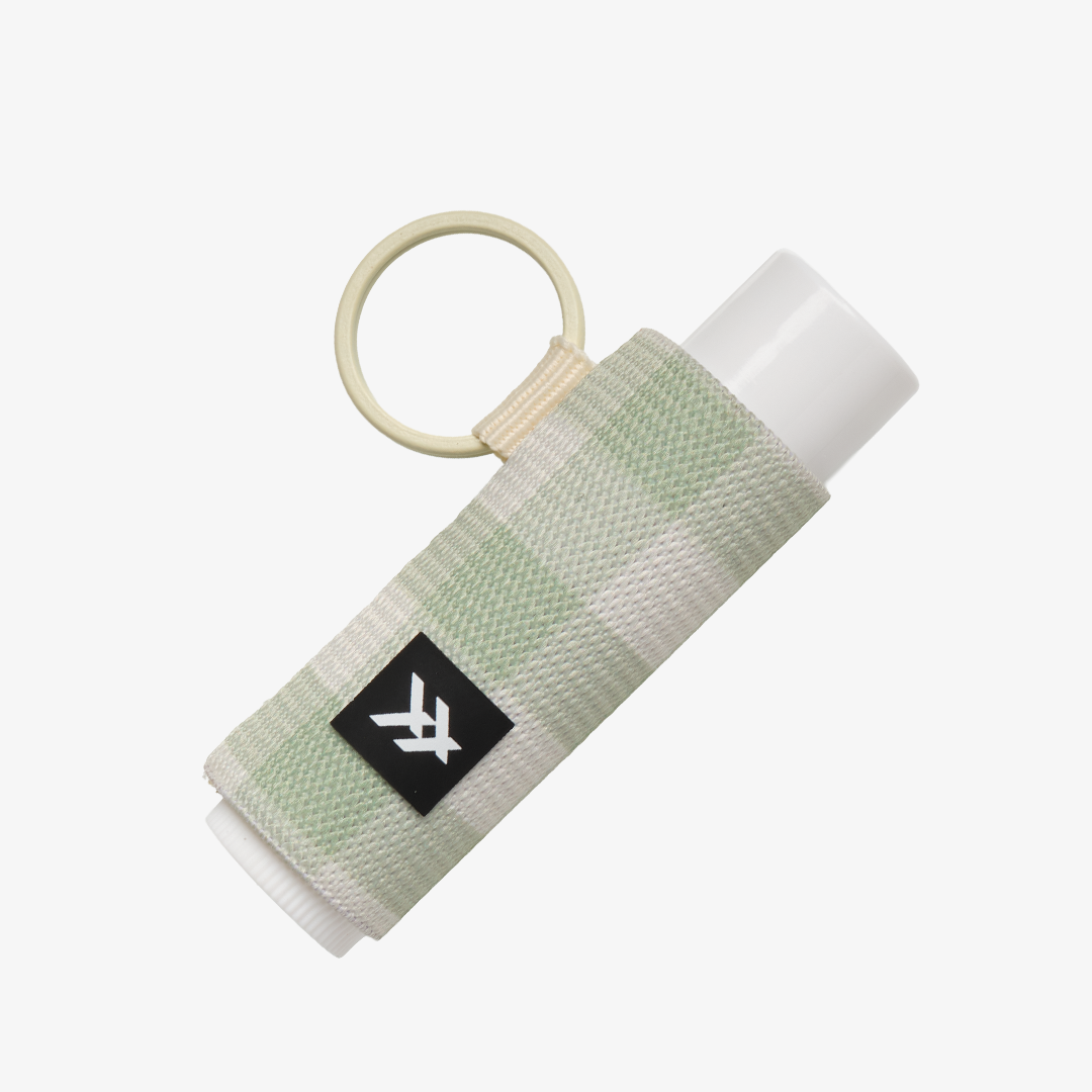 Chapstick Holder Keychain - Green Gingham - Thread®