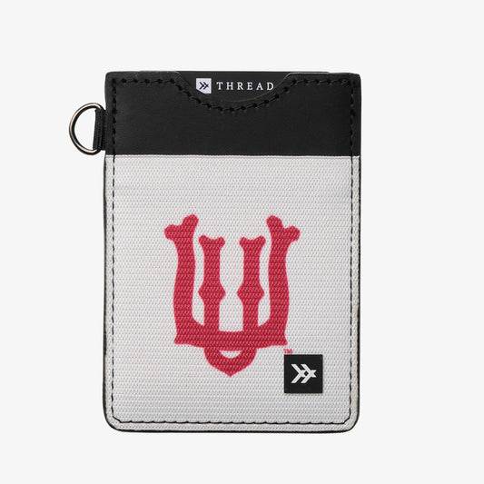 Vertical Leather Wallet - UofU Interlocking White - Thread®
