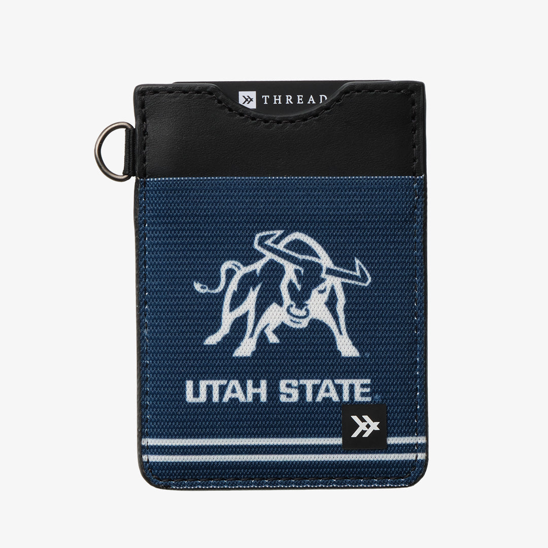 Vertical Leather Wallet - USU Bull - Thread®