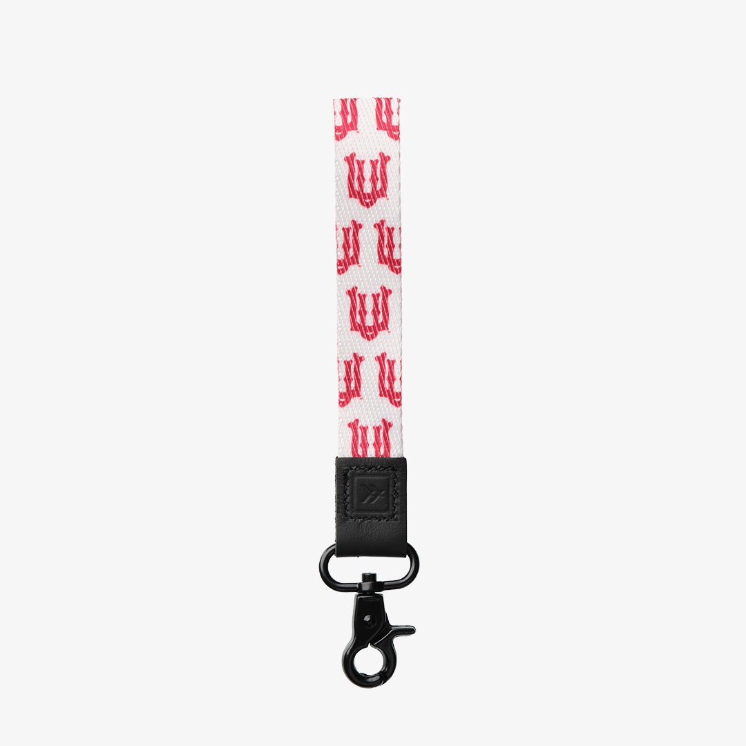 Wristlet Keychain - UofU Interlocking White - Thread®