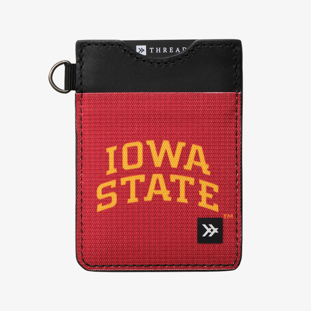 Vertical Leather Wallet - Iowa State Stripes - Thread®