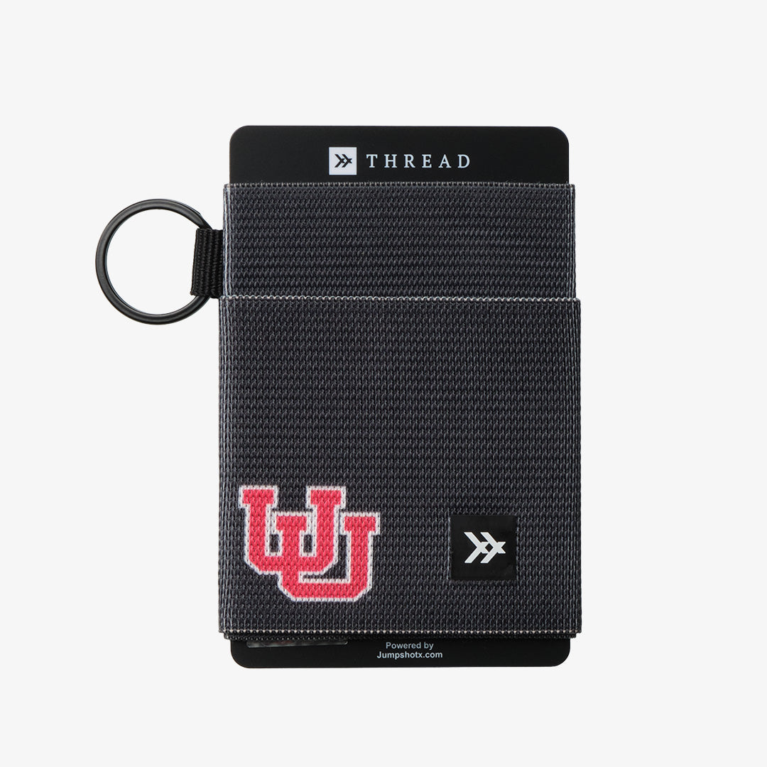 Elastic Wallet - UofU Interlocking Black - Thread®