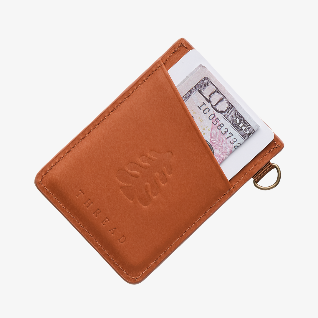 Vertical Leather Wallet - Mountain Flowers - Thread®